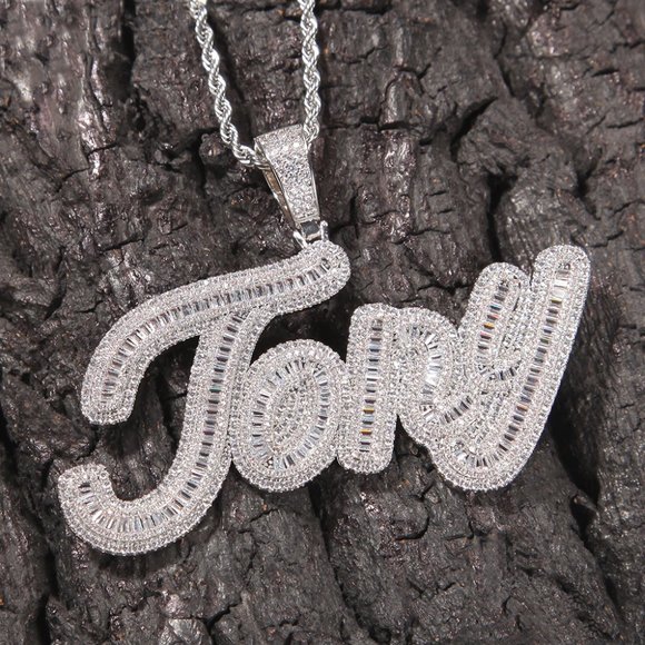 Custom Necklace letter pendant hip hop jewelry - Picture 2 of 4